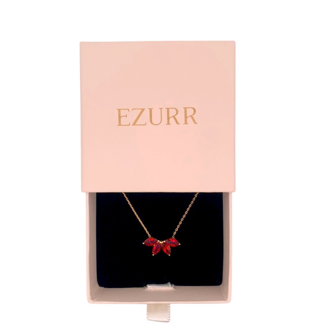 Sanguine Ray Pendant Chain (925 Real Silver) - Gold